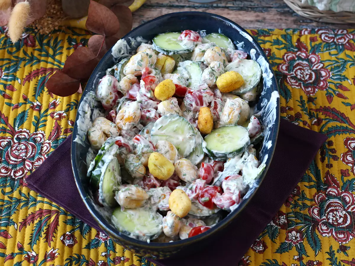 Krokante gnocchi salade, ultra trendy, smakelijk en evenwichtig, perfect voor de zomer! - foto 7