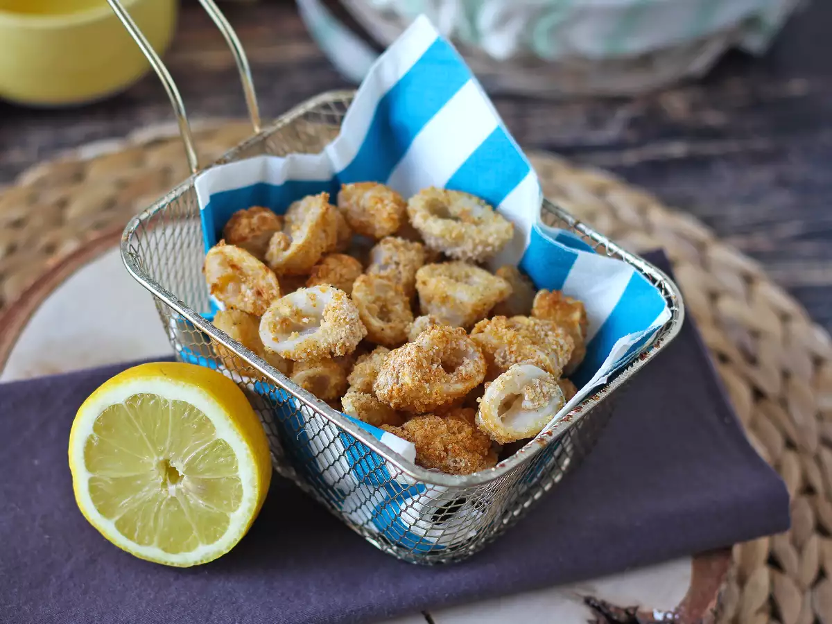 Krokante, lichte inktvisringen uit de airfryer - foto 5