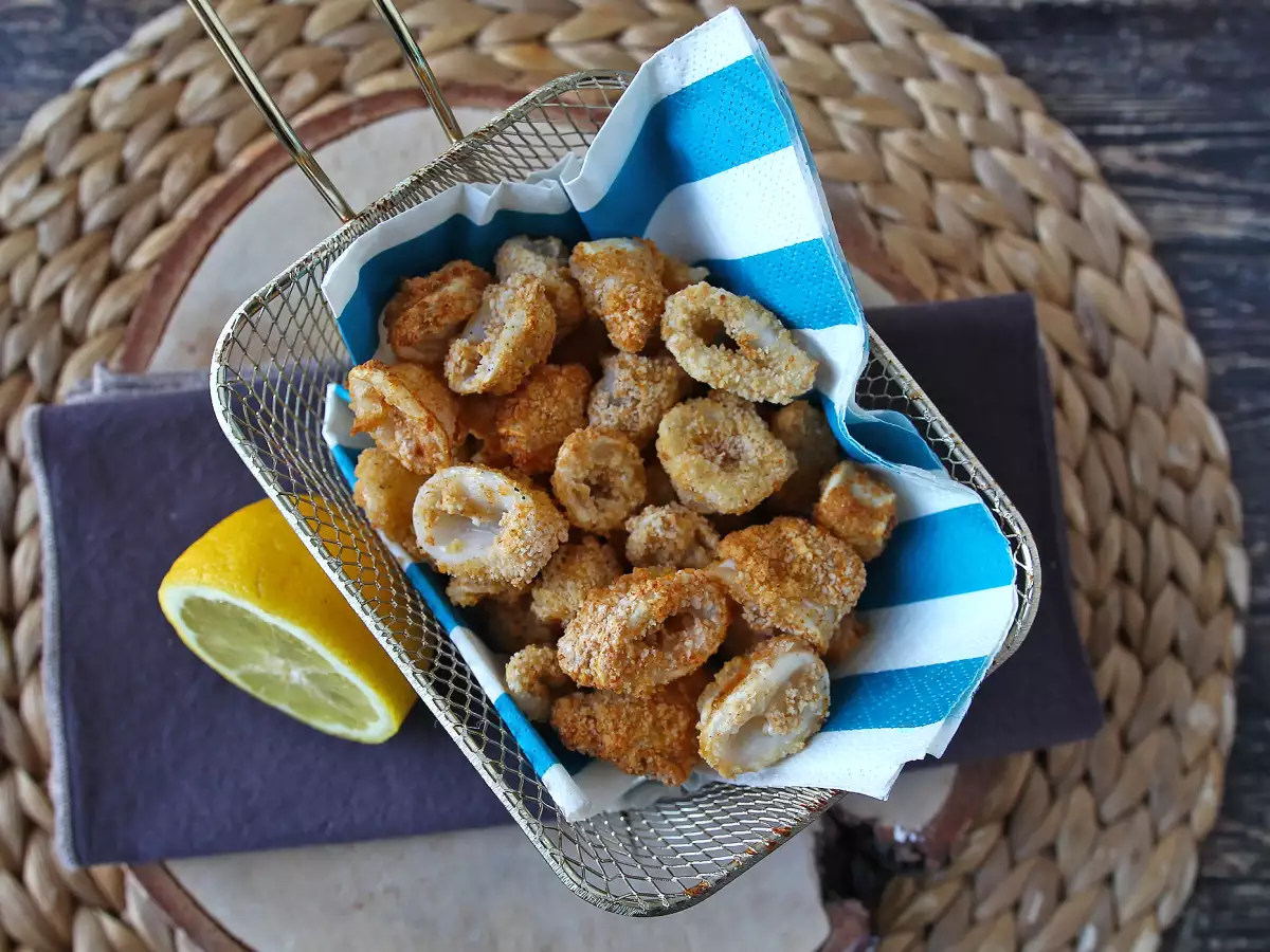 Krokante, lichte inktvisringen uit de airfryer - foto 7