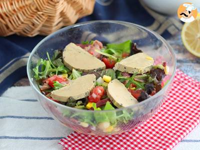 Landaise salade met foie gras (salade uit de Périgord)