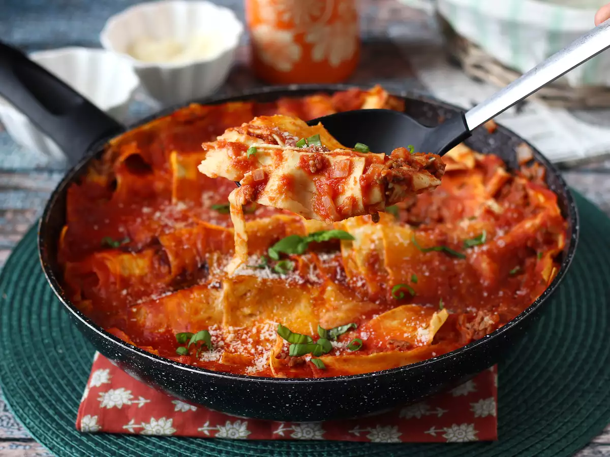 Lasagne bolognese uit de pan - foto 3
