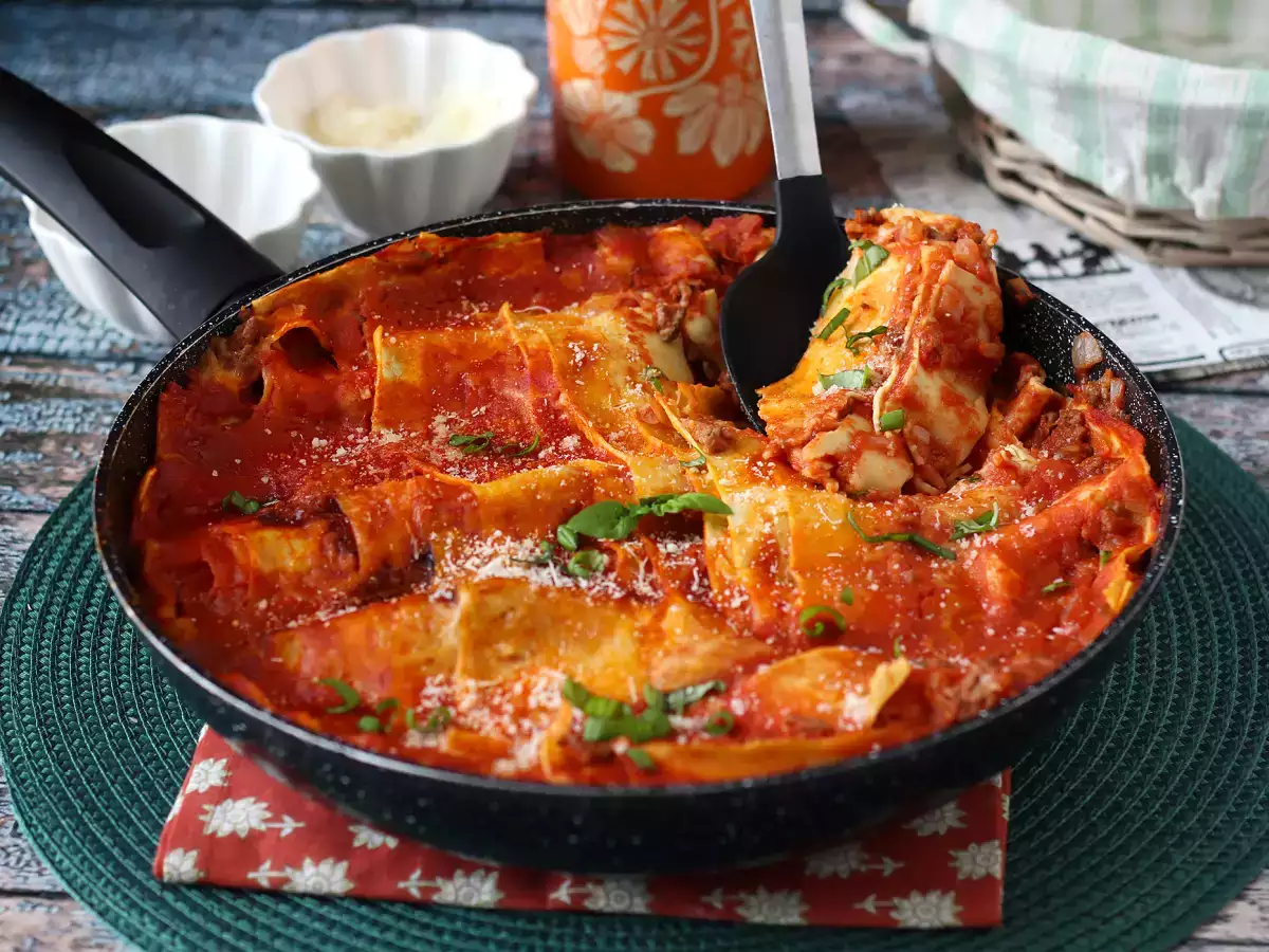 Lasagne bolognese uit de pan - foto 6