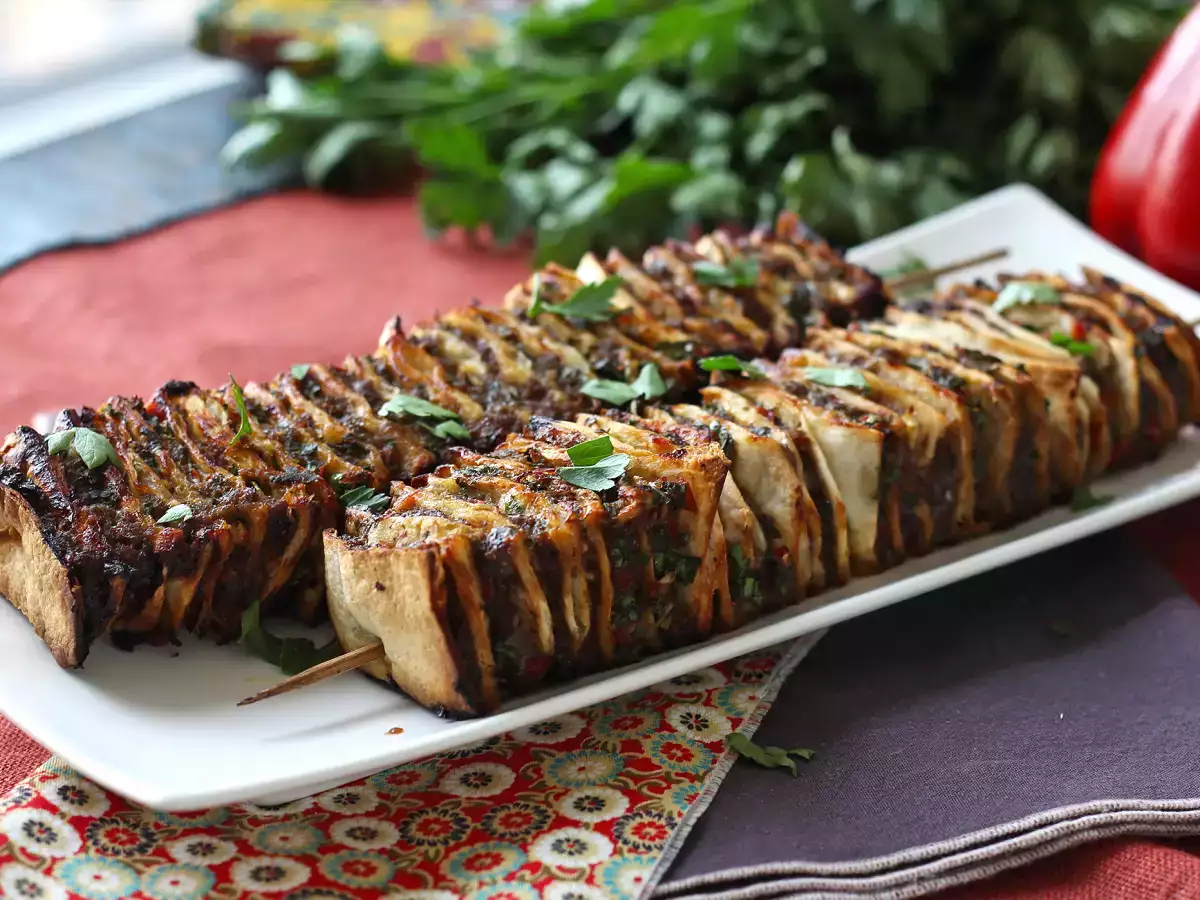 Lavash kebab met tortilla's, de beroemde gemakkelijke ovengebakken kebab! - foto 3