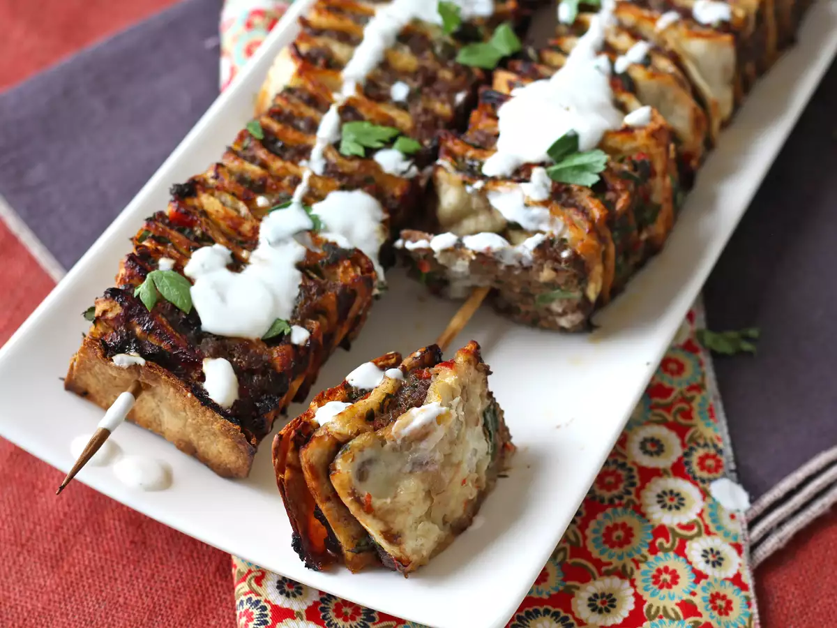 Lavash kebab met tortilla's, de beroemde gemakkelijke ovengebakken kebab! - foto 6