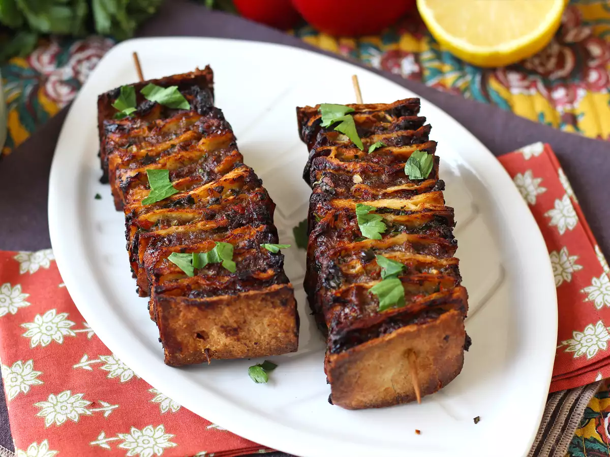 Lavash kebabspiesjes met tortilla's, eenvoudig bereid in de airfryer! - foto 4