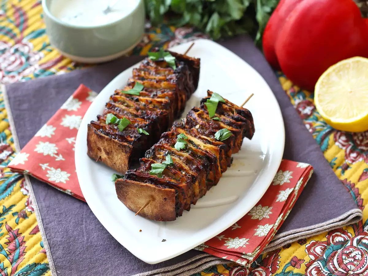 Lavash kebabspiesjes met tortilla's, eenvoudig bereid in de airfryer! - foto 5