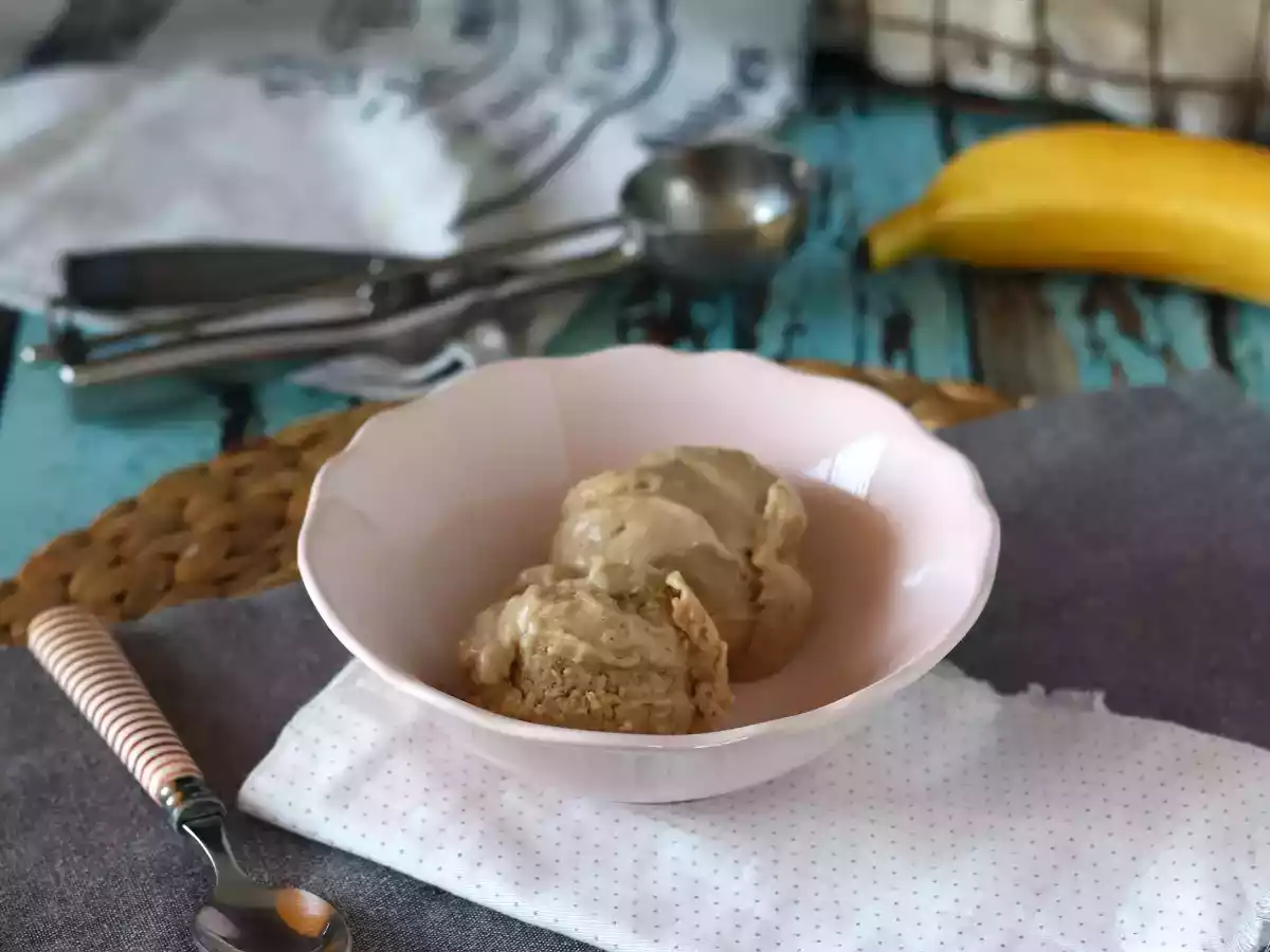 Lekker bananenroomijs, vegan ijs met bananen! Geen ijsmachine