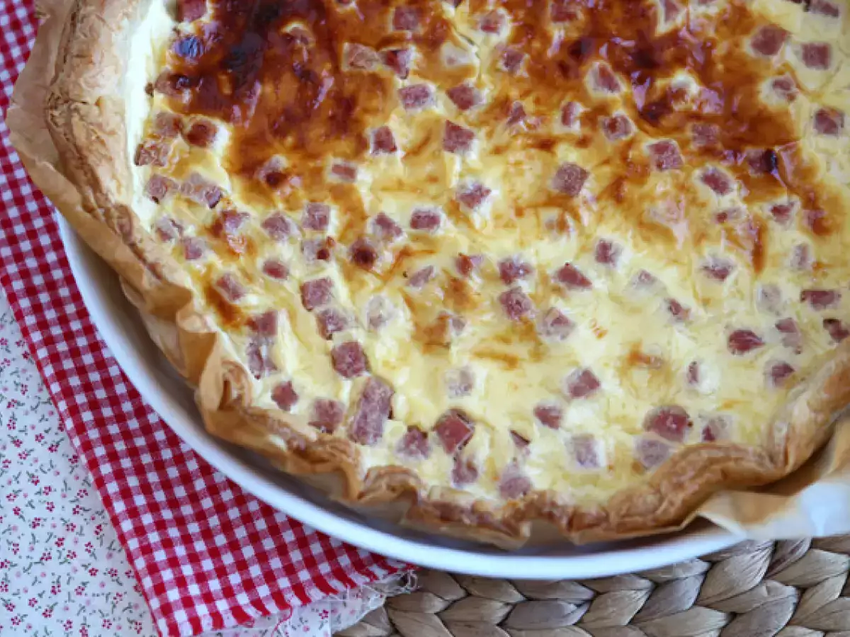 Lichte quiche met ham, kaas en yoghurt - foto 2