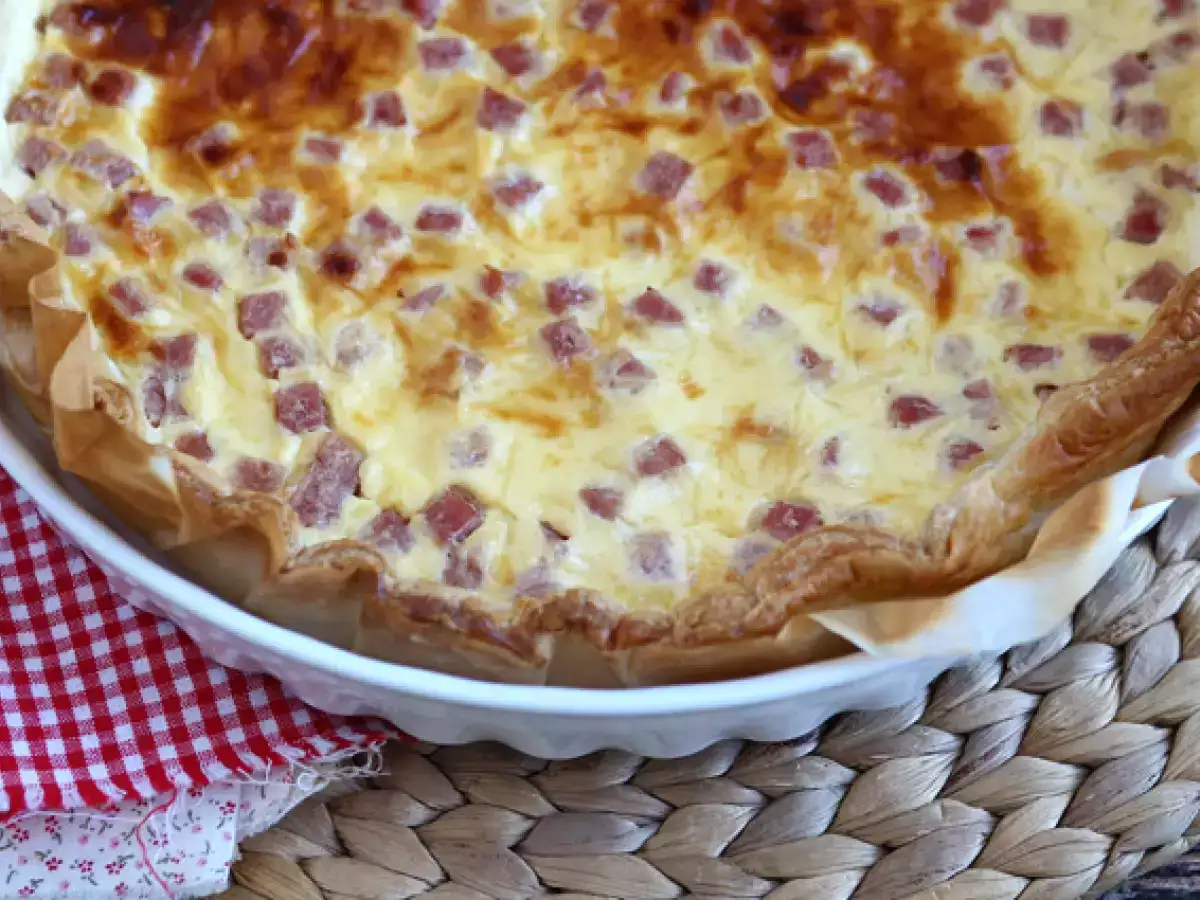 Lichte quiche met ham, kaas en yoghurt - foto 4