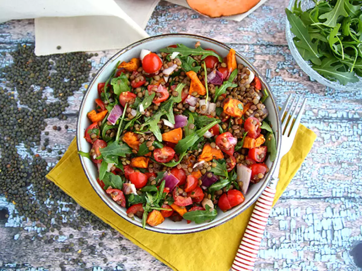 Linzensalade met zoete aardappel - foto 2