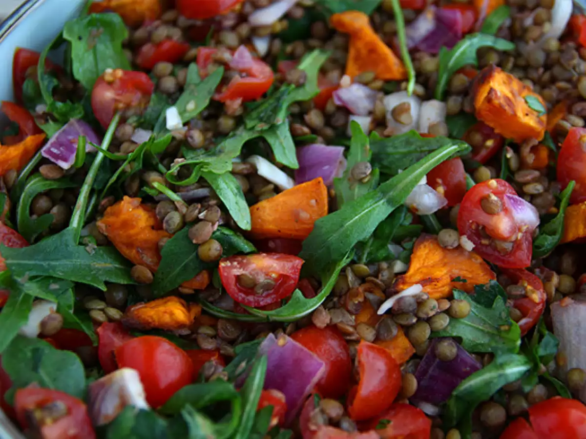 Linzensalade met zoete aardappel - foto 3