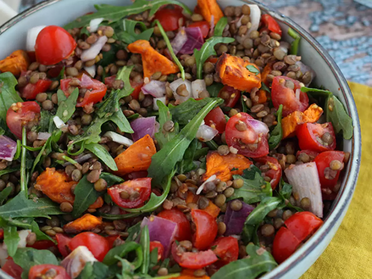 Linzensalade met zoete aardappel - foto 4