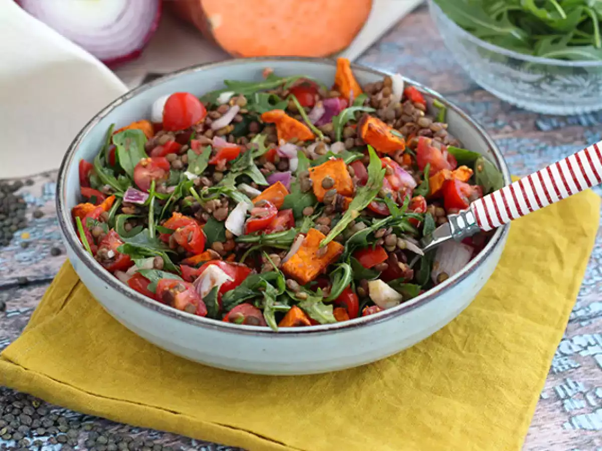 Linzensalade met zoete aardappel - foto 5