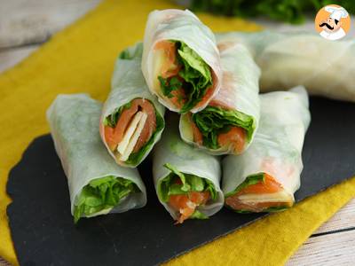 Loempia's met gerookte zalm en appel - foto 2