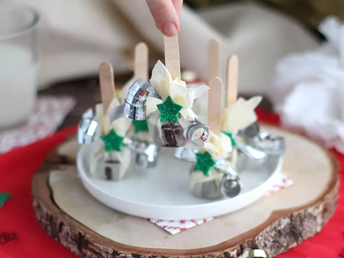 Lollies voor warme chocolade: pure chocolade + Carambar - foto 2