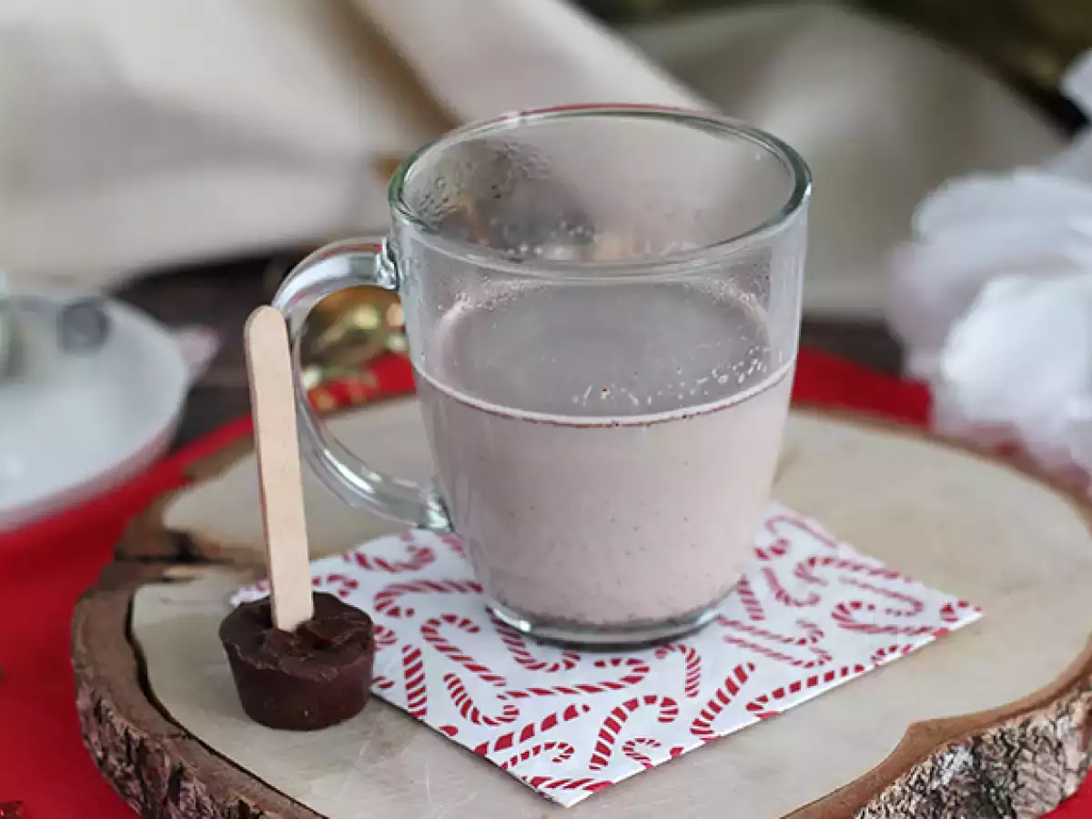 Lollies voor warme chocolade: pure chocolade + Carambar - foto 3