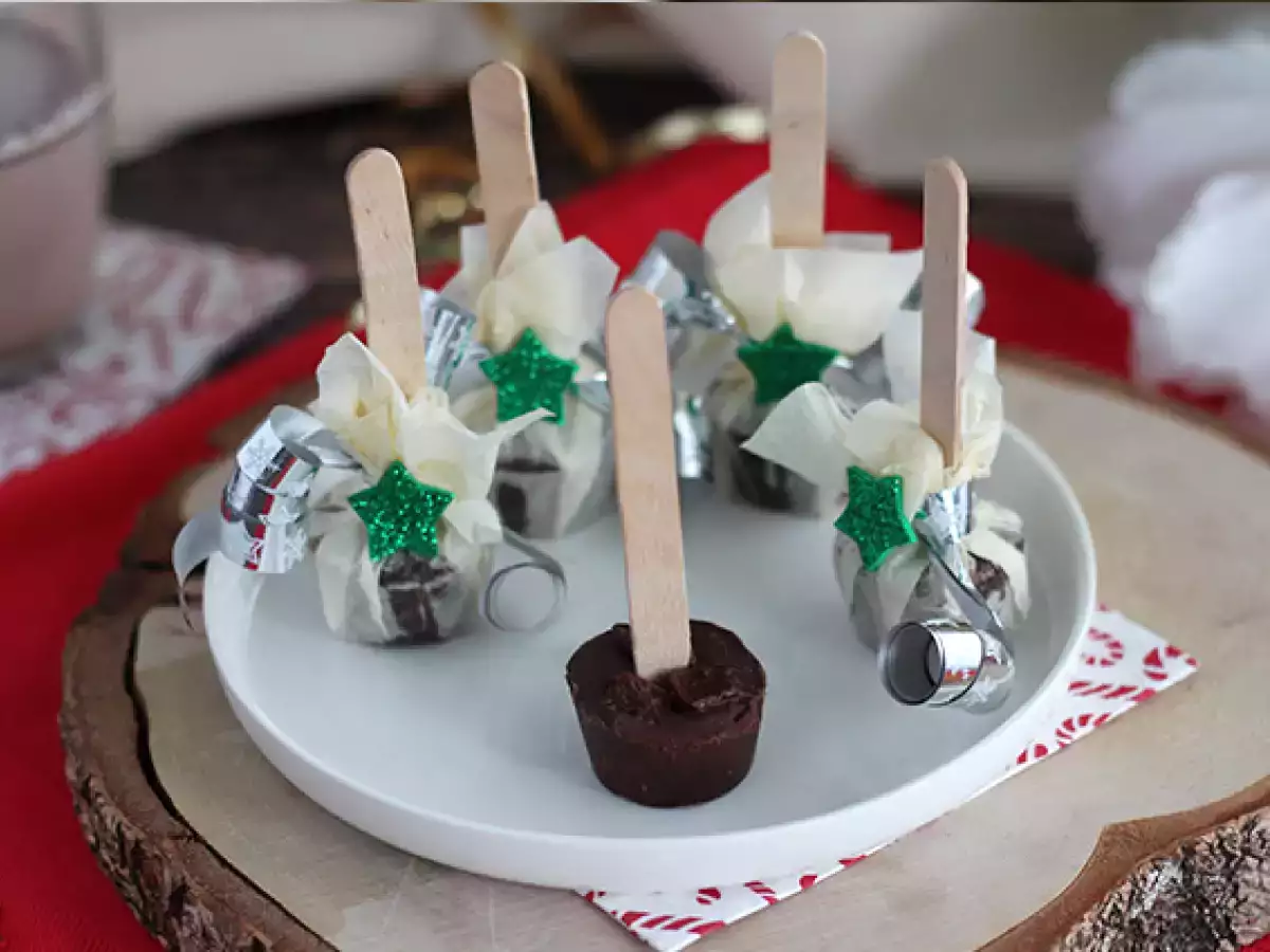Lollies voor warme chocolade: pure chocolade + Carambar - foto 5