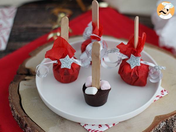 Lollies voor warme chocolade: pure chocolade + marshmallow - foto 5