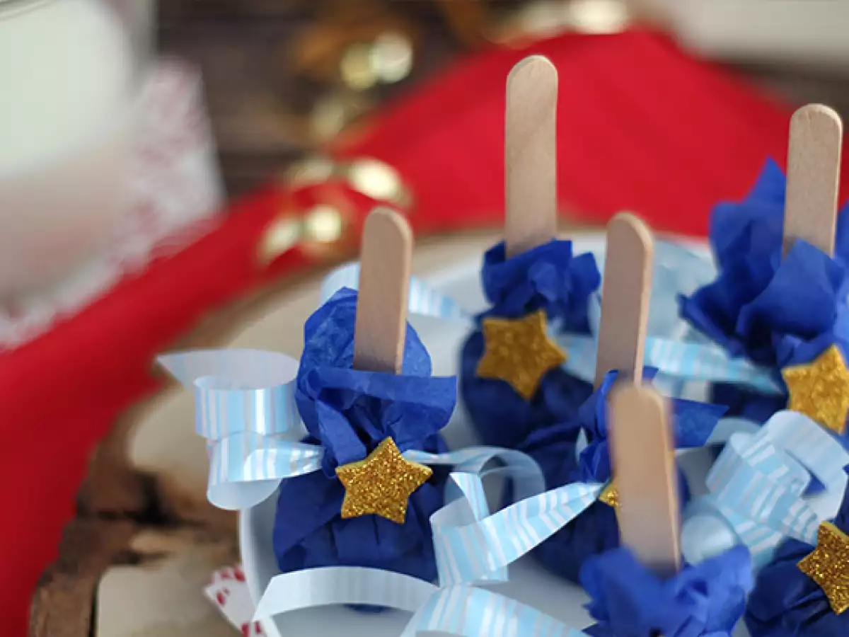 Lolly's voor warme chocolademelk met witte chocolade en speculaas - foto 5