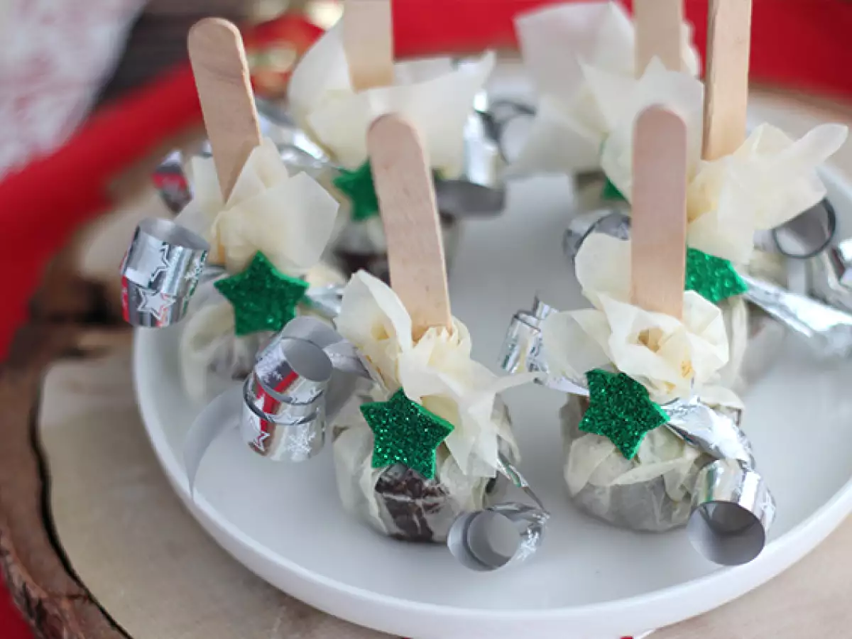 Lolly's voor warme chocolademelk: pure chocolade en Carambar - foto 4