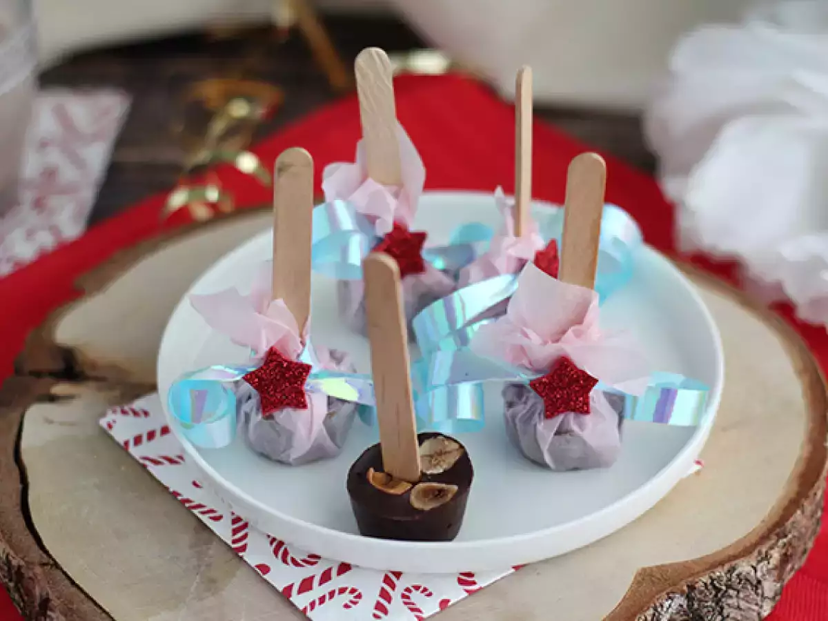 Lolly's voor warme chocolademelk: pure chocolade en geroosterde hazelnoten - foto 5