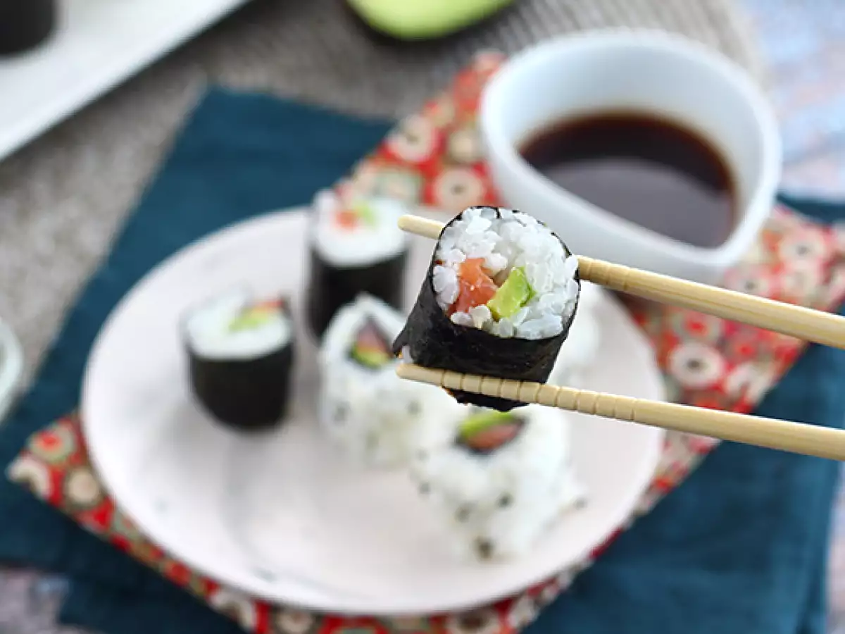 Maki's met gerookte zalm en avocado - foto 2