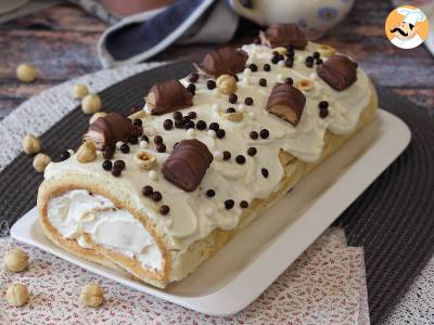 Makkelijk broodje met Kinder Bueno-smaak, perfect als verjaardagstaart of kerststol! - foto 4