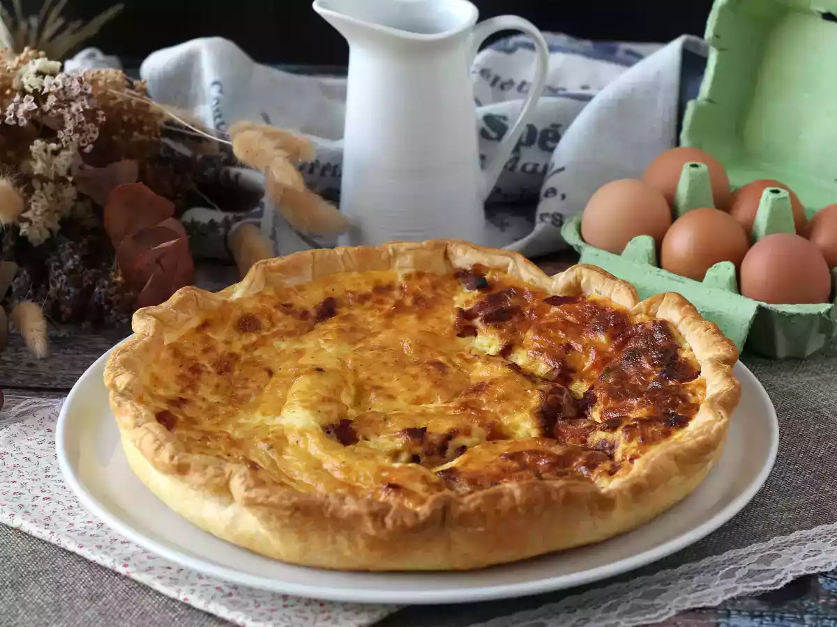 Makkelijke zelfgemaakte quiche lorraine recept