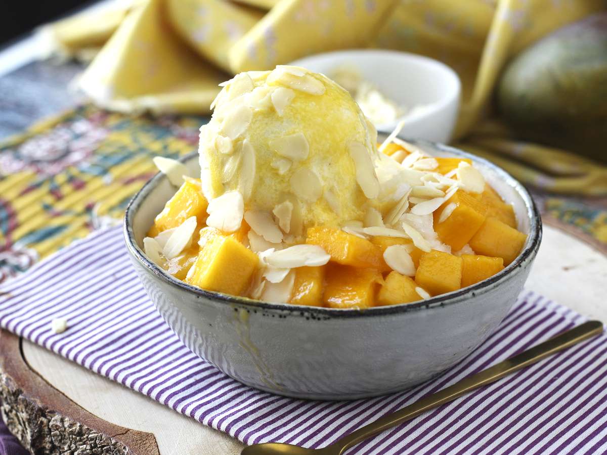 Mango bingsu, het heerlijke Koreaanse dessert met mango dat wereldwijd een hit is