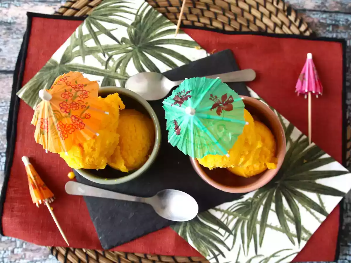 Mango en limoensorbet met slechts 3 ingrediënten, klaar om te eten in 5 minuten! - foto 5