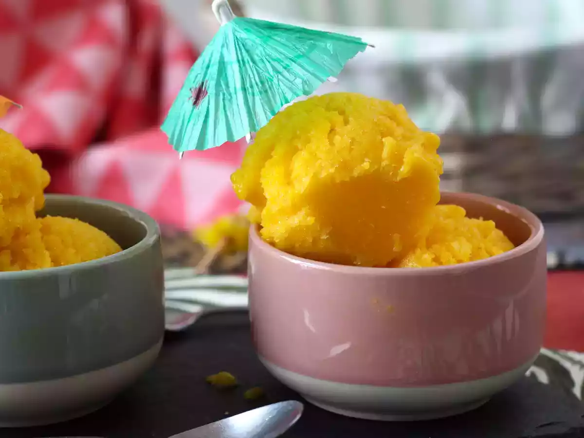 Mango en limoensorbet met slechts 3 ingrediënten, klaar om te eten in 5 minuten! - foto 6
