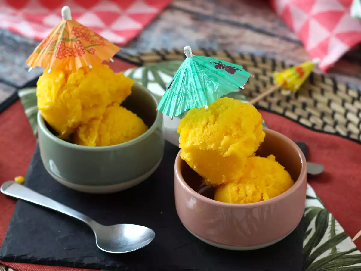 Mango en limoensorbet met slechts 3 ingrediënten, klaar om te eten in 5 minuten! - foto 7