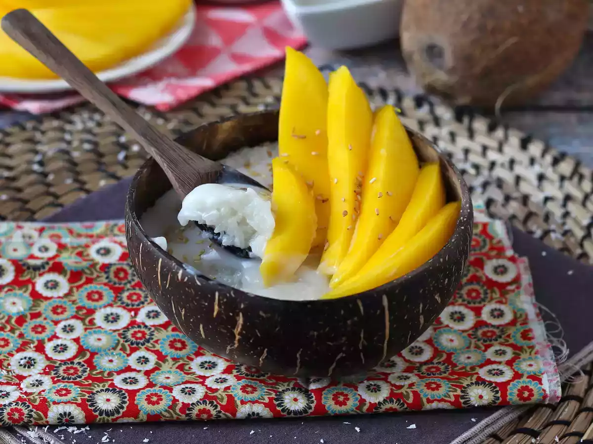 Mango kleefrijst, het supergezellige Thaise dessert
