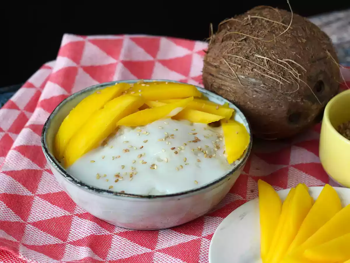 Mango kleefrijst, het supergezellige Thaise dessert - foto 2