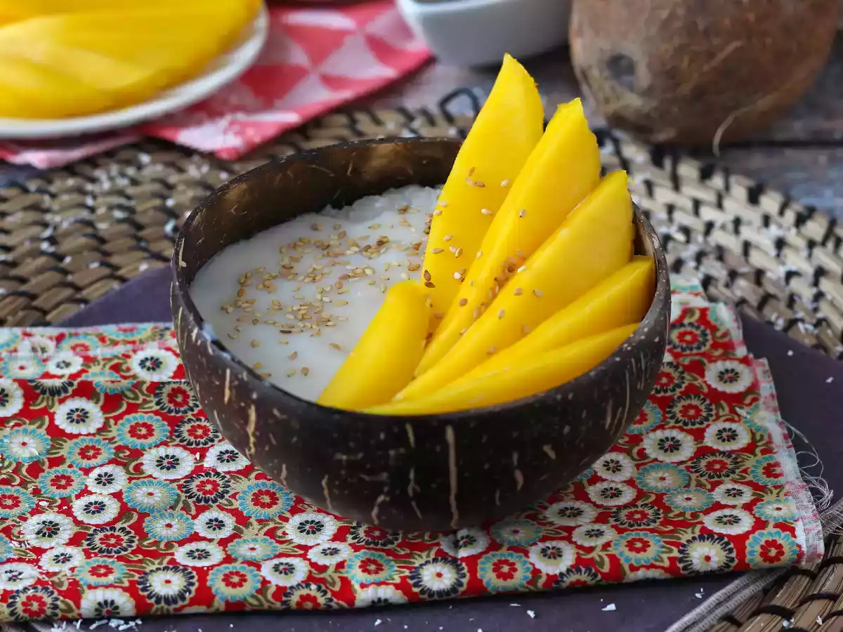 Mango kleefrijst, het supergezellige Thaise dessert - foto 4