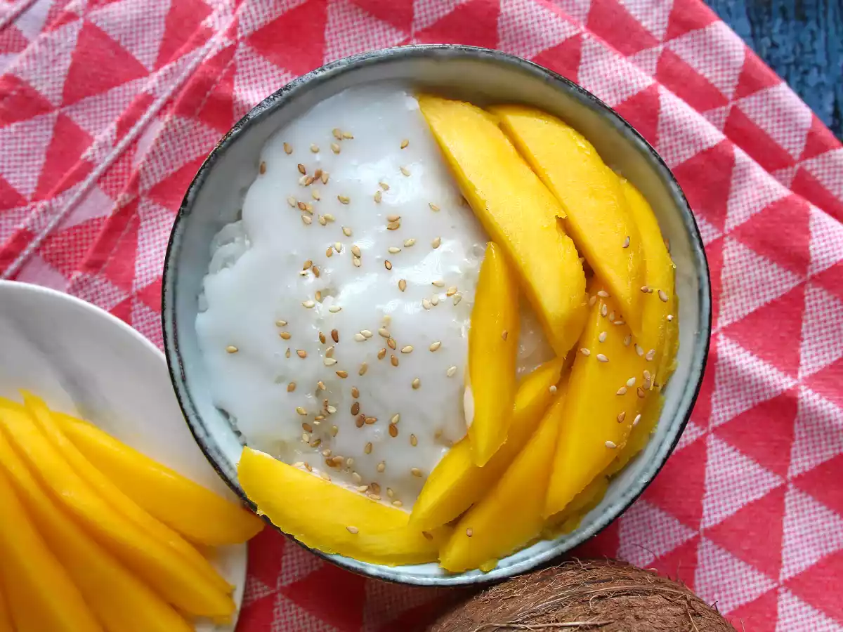 Mango kleefrijst, het supergezellige Thaise dessert - foto 6