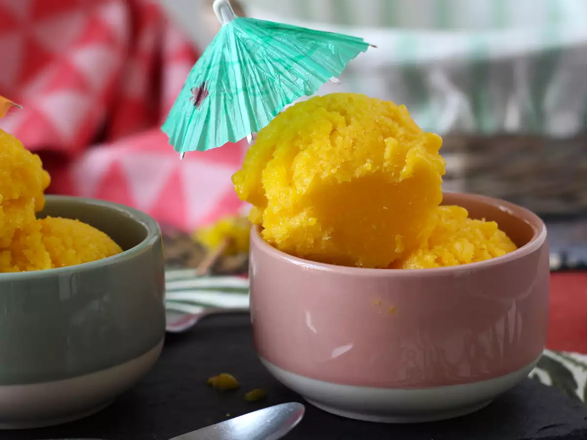 Mango-limoensorbet met slechts 3 ingrediënten, klaar in 5 minuten! - foto 6