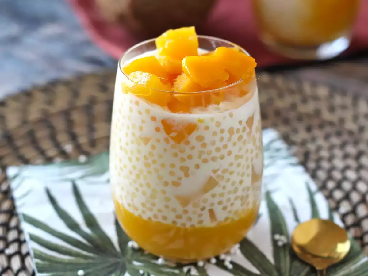 Mango sago, het Aziatische dessert met tapioca en mango dat verovert door zijn eenvoud. - foto 3
