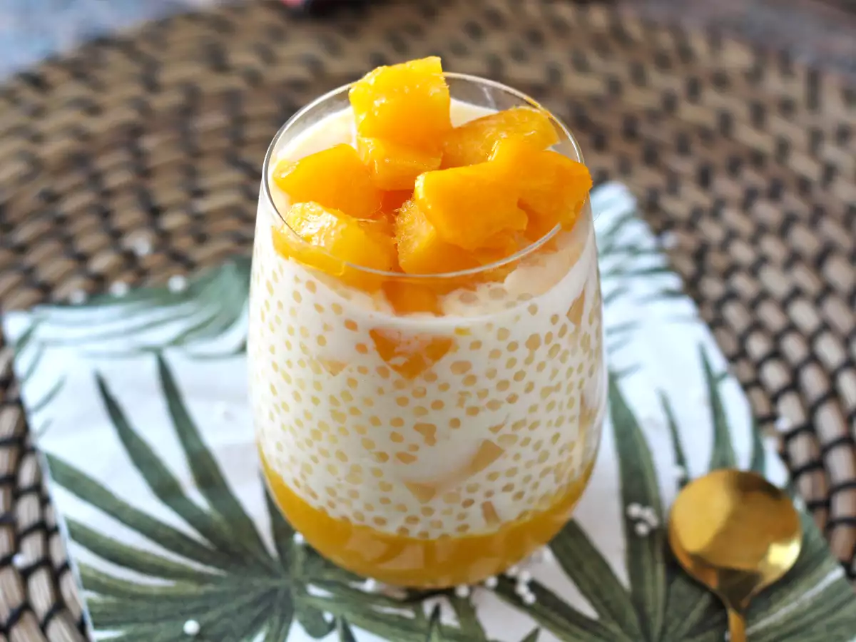 Mango sago, het Aziatische dessert met tapioca en mango dat verovert door zijn eenvoud. - foto 4