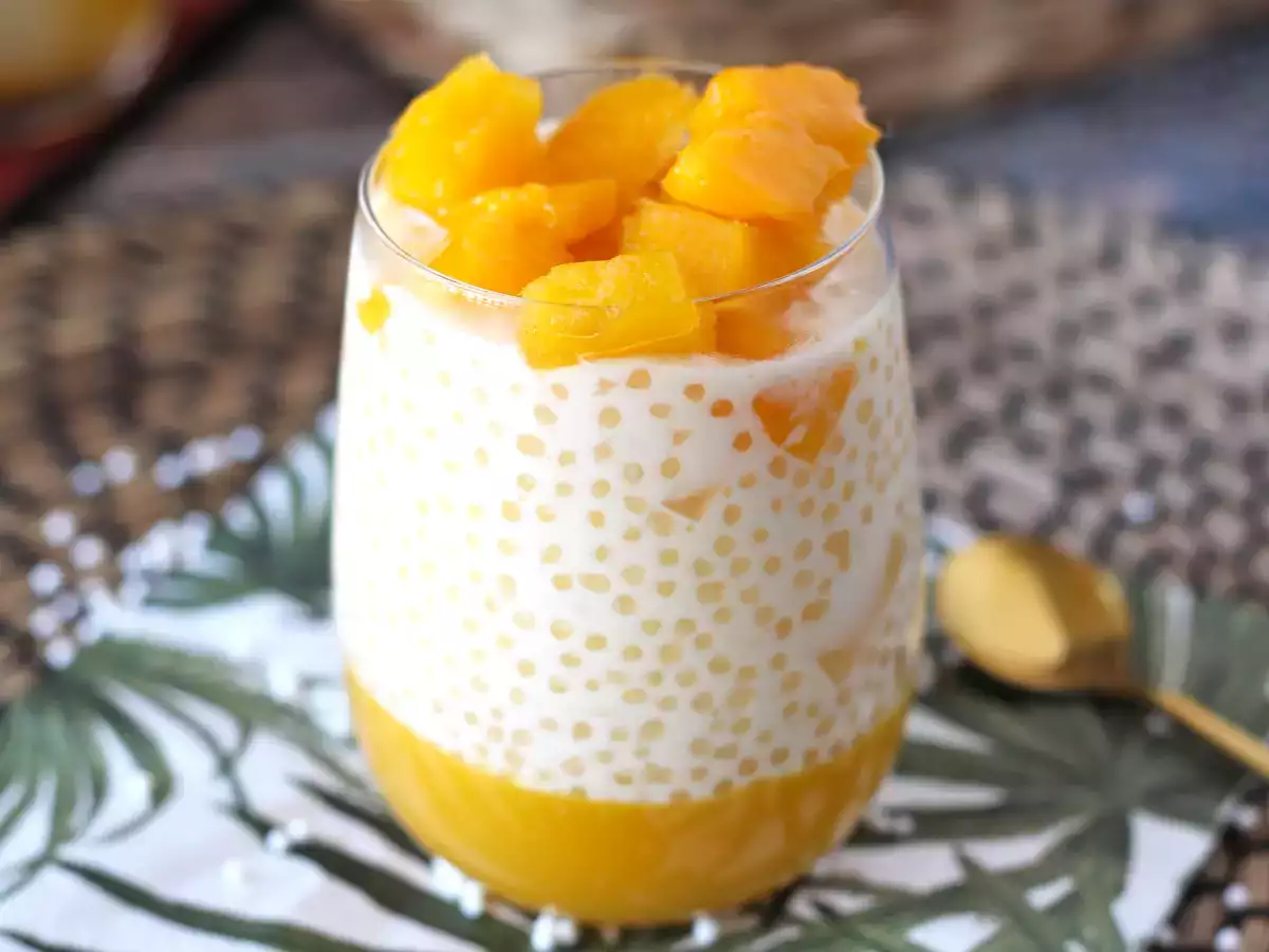 Mango sago, het Aziatische dessert met tapioca en mango dat verovert door zijn eenvoud. - foto 6