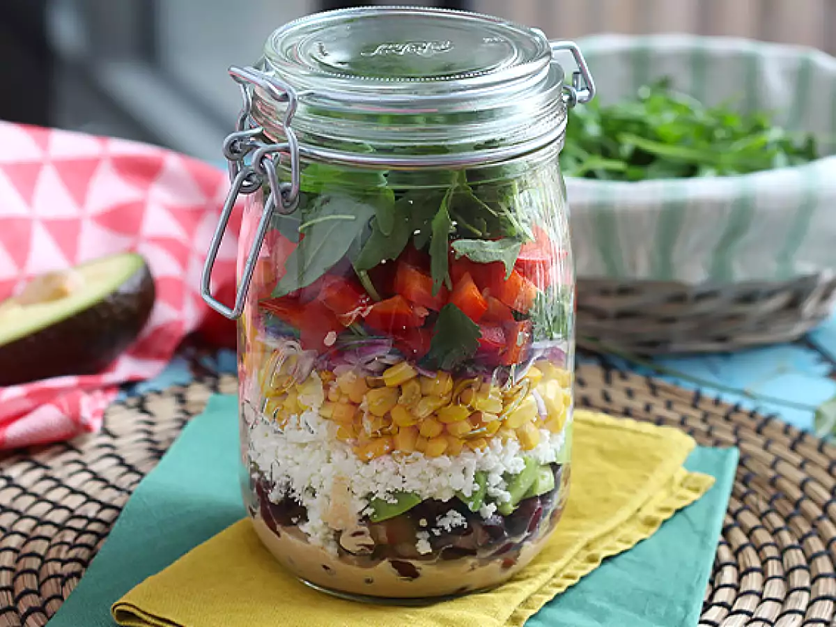 Mexicaanse salade in een pot - foto 3