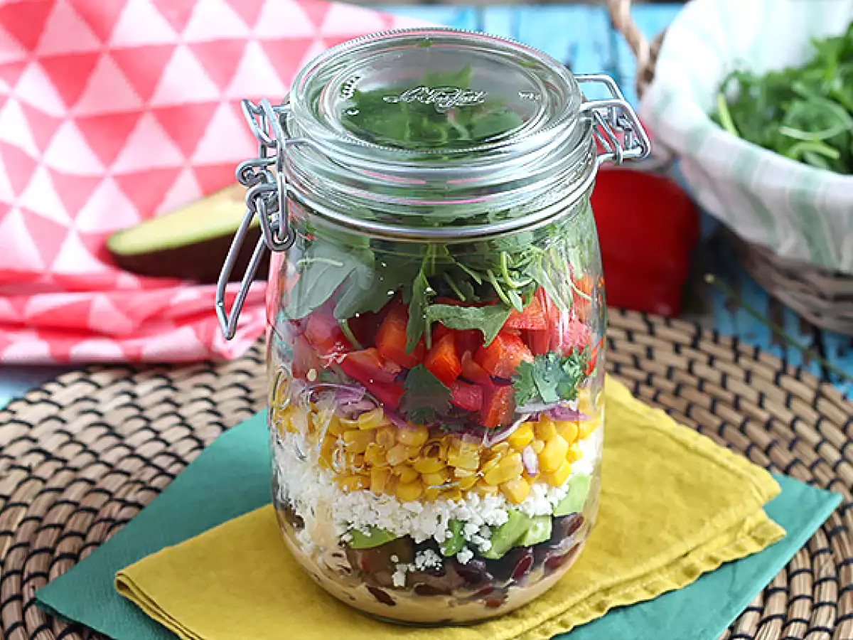 Mexicaanse saladepotjes