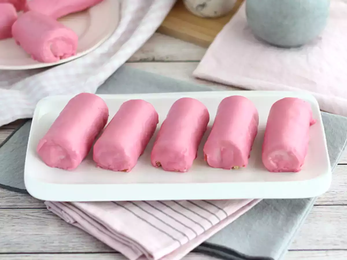 Mini-aardbeienrolletjes: Roze Panters - foto 2