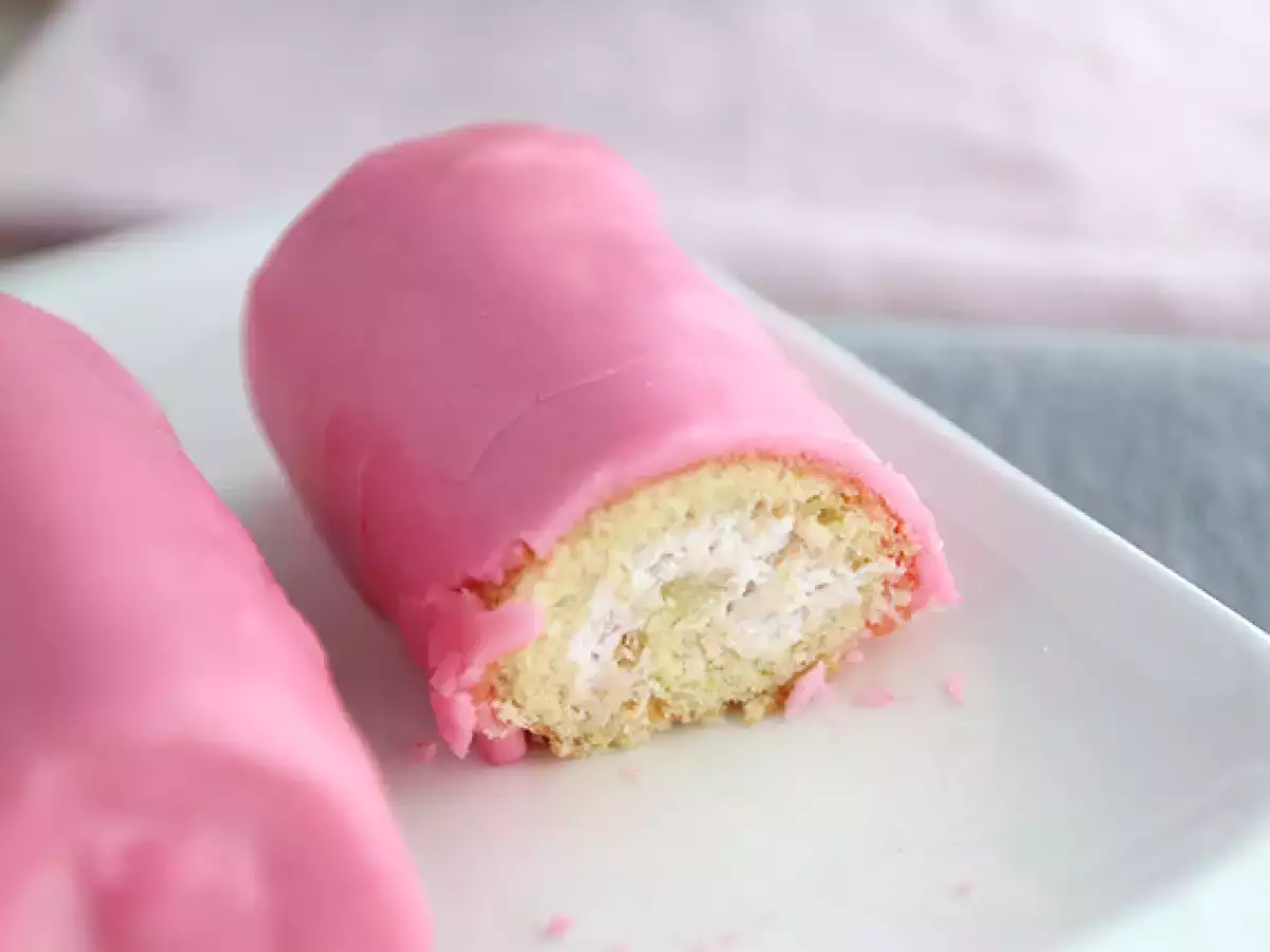 Mini-aardbeienrolletjes: Roze Panters - foto 3