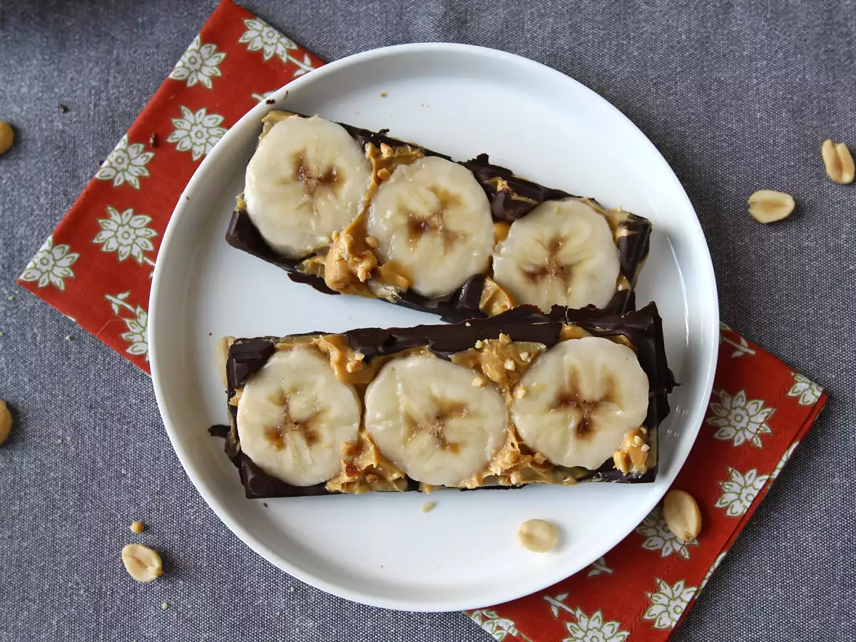 Mini chocoladerepen met banaan, pindakaas en chocolade: heerlijk en zonder toegevoegde suikers - foto 5