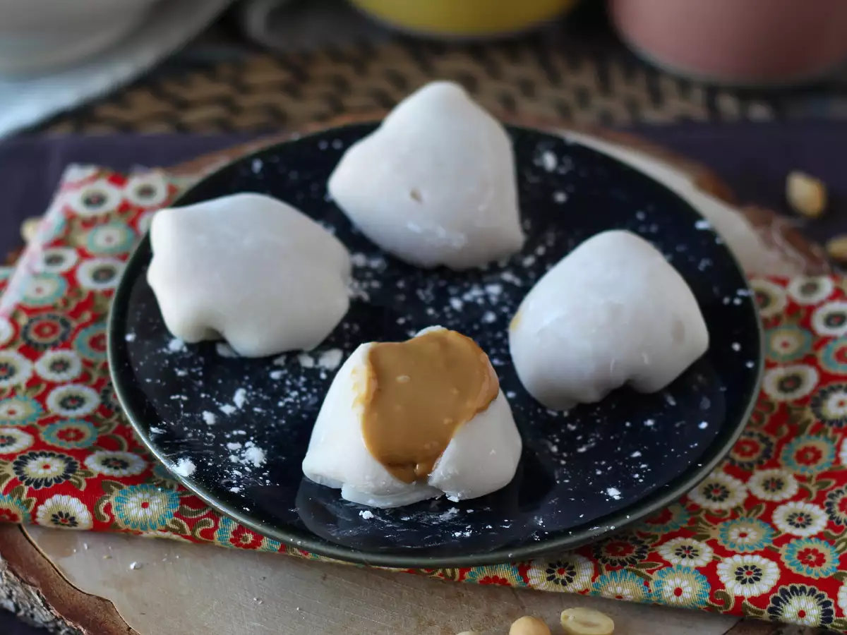 Mochi met pindakaas