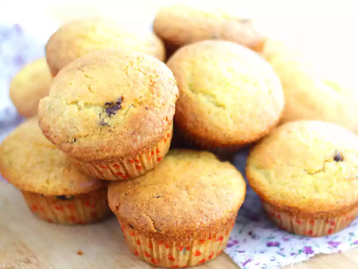 Muffins met chocoladestukjes, het Amerikaanse recept