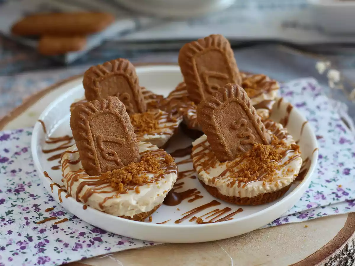 No-bake cheesecakes met speculaaskoekjes
