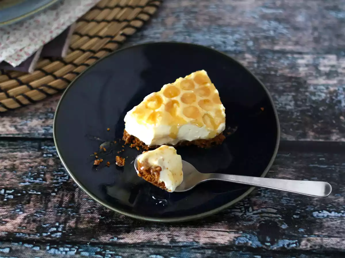 No-bake citroen en honing cheesecake (taartdecoratie tutorial) - foto 4