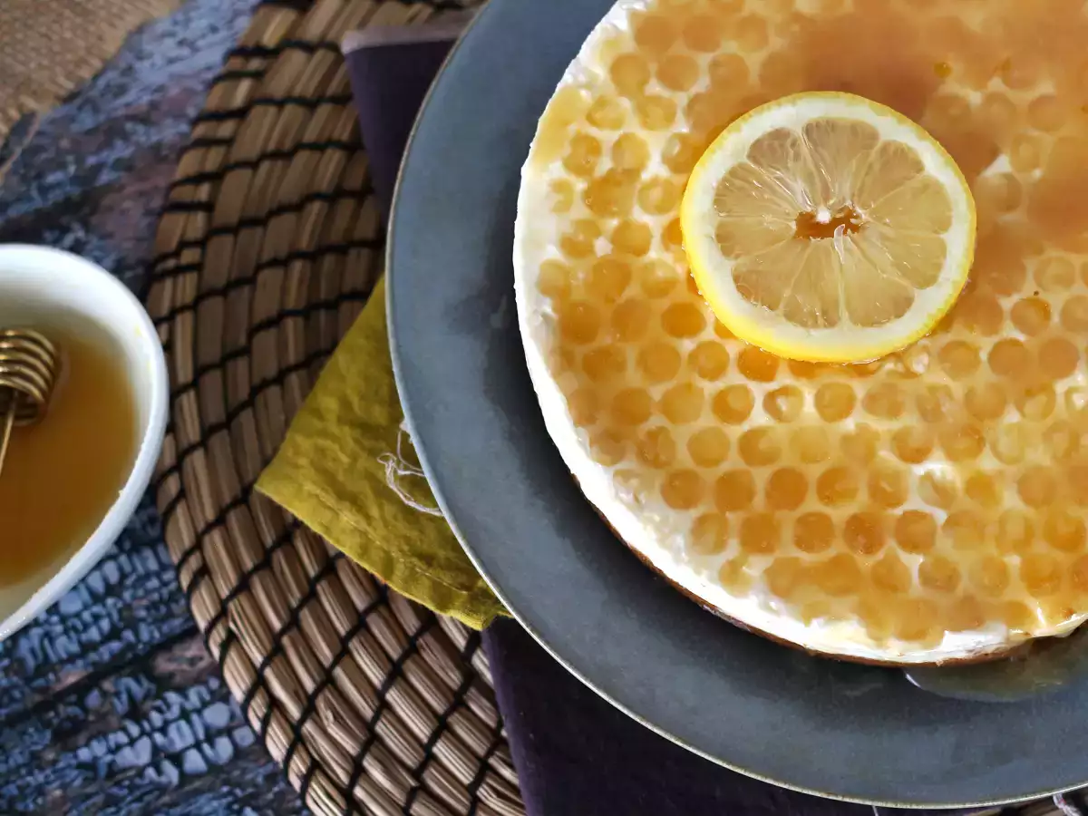 No-bake citroen-honingcheesecake (tutorial taartdecoratie)